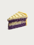 Ube cake slice